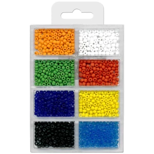 Lasihelmi pyöreä lajitelma 2 4mm 60g