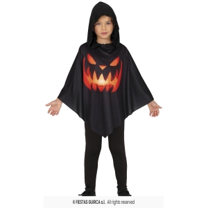 Lasten poncho kauhu kurpitsa