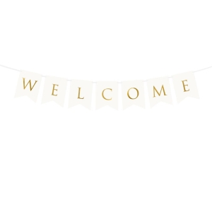 Lippunauha welcome valkoinen kulta 2,5m