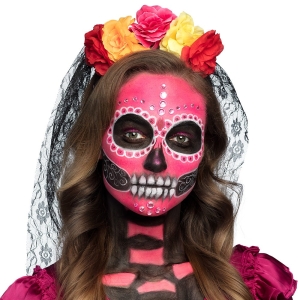 Maskeeraussetti Sugar Skull pinkki