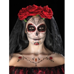 Maskeeraussetti Sugar Skull punainen