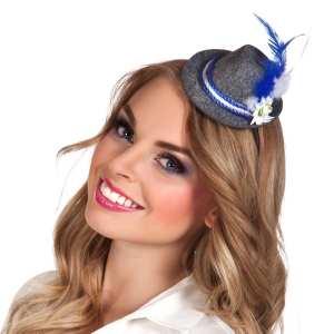 Minihattu Oktoberfest harmaasininen