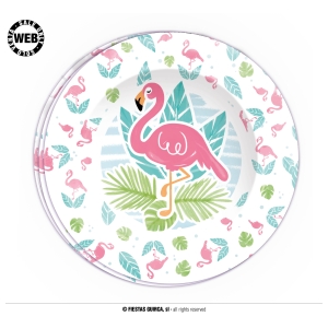 Pahvilautanen flamingo 8kpl