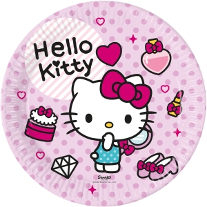 Pahvilautanen Hello Kitty 8kpl