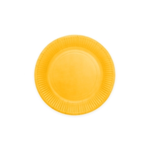 Pahvilautanen keltainen 18cm 8kpl