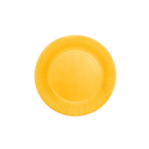 Pahvilautanen keltainen 18cm 8kpl