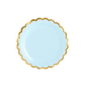 Pahvilautanen pastelli vaaleansininen 18cm 6kpl