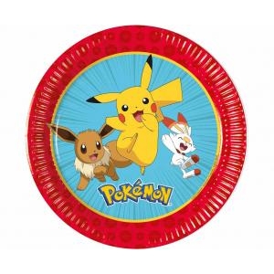 Pahvilautanen Pokemon Pikachu 20cm 8kpl