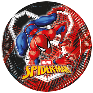 Pahvilautanen spiderman 20cm 8kpl