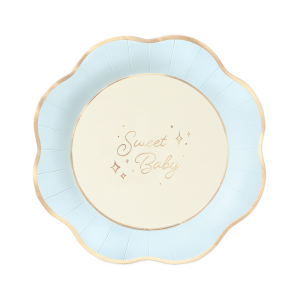 Pahvilautanen sweet baby vaaleansininen 21,5cm 8kpl