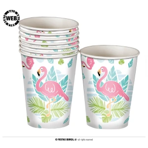 Pahvimuki flamingo 8kpl