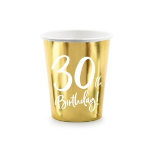Pahvimuki kulta 30th Birthday 6kpl