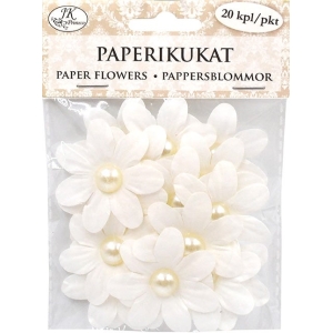 Paperikukka helmi iso valkoinen 20kpl