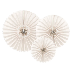 Paperiviuhkakoriste beige 3kpl