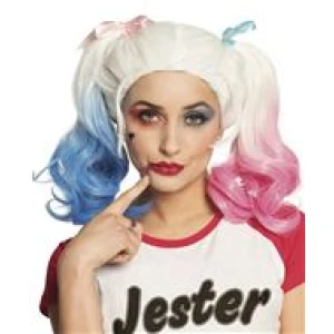 Peruukki Harley Quinn ruseteilla