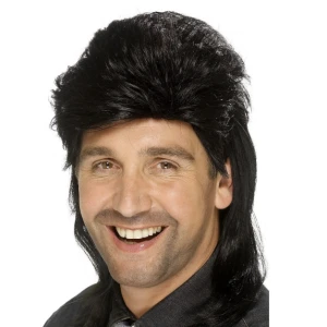 Peruukki mullet musta