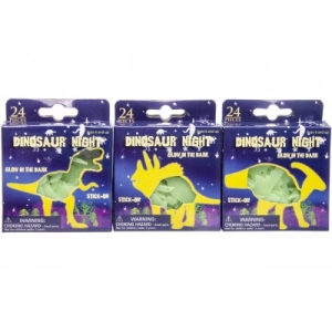 ​Pimeässä hohtavat dinosaurus katto- ja seinäkoristeet 24kpl