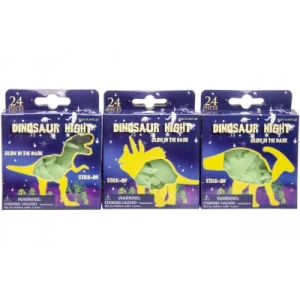 ​Pimeässä hohtavat dinosaurus katto- ja seinäkoristeet 24kpl