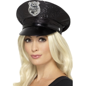 Poliisin hattu, musta paljetti