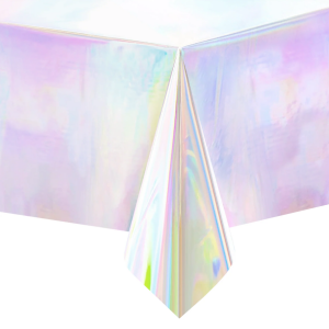 Pöytäliina hologrammi hopea 137x274cm