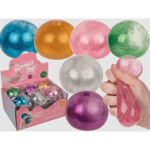 Puristeltava pallo glitter
