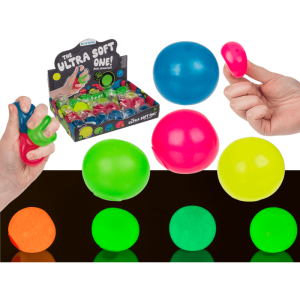 Puristeltava pallo mini pimeässä hohtava