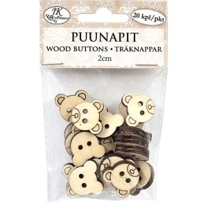Puunappi 2cm nalle 20kpl