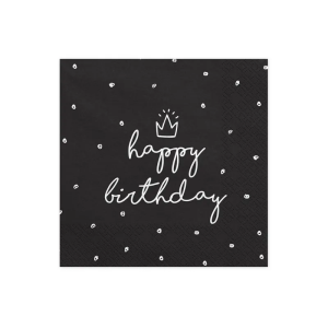 Servetti happy birthday musta 20kpl