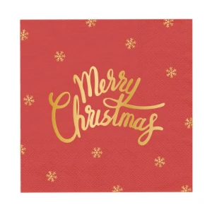 Servetti Merry Christmas punainen 10kpl