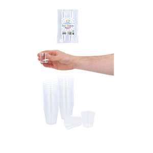 Shottilasit muovia kirkkaat 50kpl