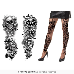 Sukkahousut halloween tatuointi
