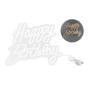 Valokyltti Happy Birthday 40x30cm